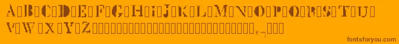 MckGlitch Regular Font – Brown Fonts on Orange Background