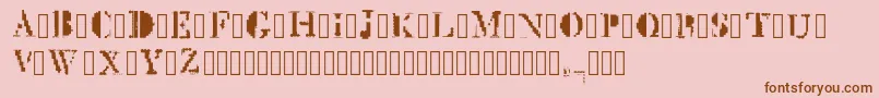 MckGlitch Regular Font – Brown Fonts on Pink Background