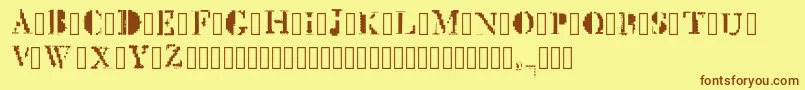 MckGlitch Regular Font – Brown Fonts on Yellow Background