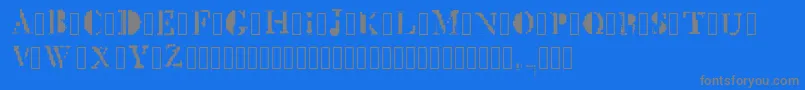 MckGlitch Regular-Schriftart – Graue Schriften auf blauem Hintergrund