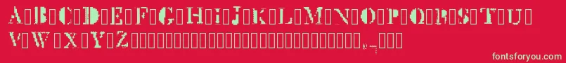 MckGlitch Regular Font – Green Fonts on Red Background