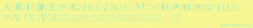 MckGlitch Regular Font – Green Fonts on Yellow Background