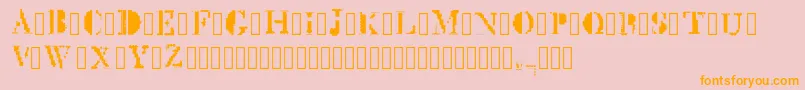 MckGlitch Regular-Schriftart – Orangefarbene Schriften auf rosa Hintergrund