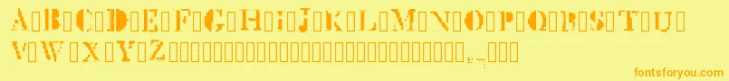 MckGlitch Regular Font – Orange Fonts on Yellow Background