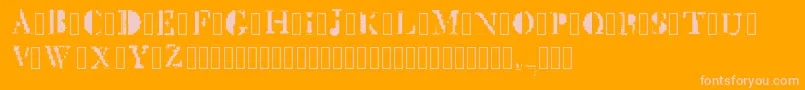 MckGlitch Regular-Schriftart – Rosa Schriften auf orangefarbenem Hintergrund