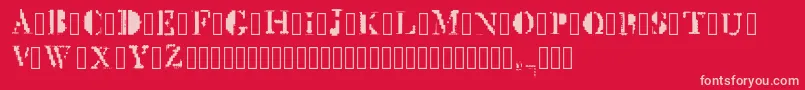 MckGlitch Regular Font – Pink Fonts on Red Background