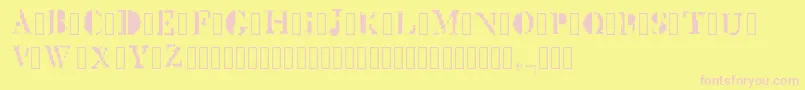 MckGlitch Regular Font – Pink Fonts on Yellow Background