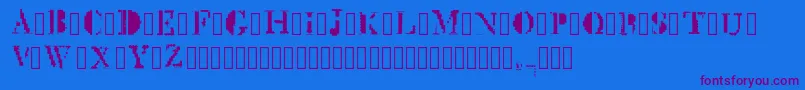 MckGlitch Regular-Schriftart – Violette Schriften auf blauem Hintergrund