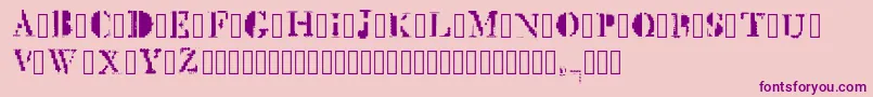 MckGlitch Regular Font – Purple Fonts on Pink Background