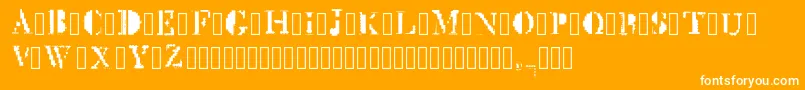 MckGlitch Regular Font – White Fonts on Orange Background