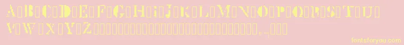 MckGlitch Regular-Schriftart – Gelbe Schriften auf rosa Hintergrund