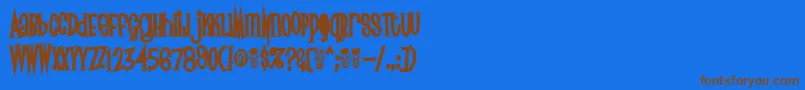 Шрифт Surfs – коричневые шрифты на синем фоне