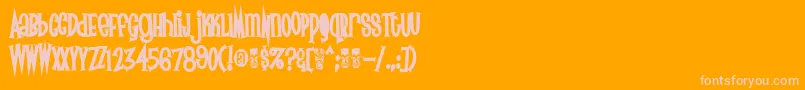 Surfs Font – Pink Fonts on Orange Background