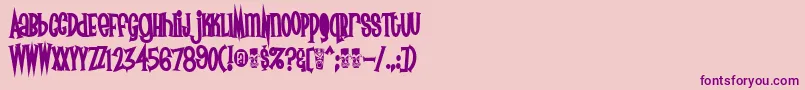 Surfs Font – Purple Fonts on Pink Background