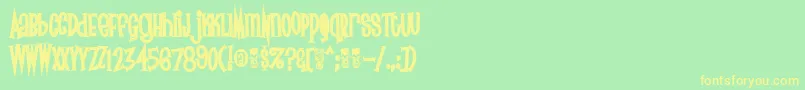 Шрифт Surfs – жёлтые шрифты на зелёном фоне