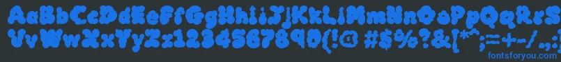 MCKLB    Font – Blue Fonts on Black Background