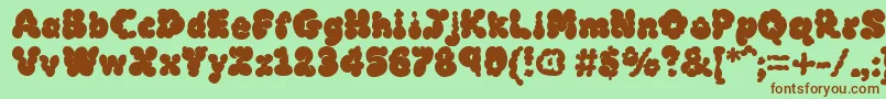More about MCKLB    Font MCKLB    Font – Brown Fonts on Green Background