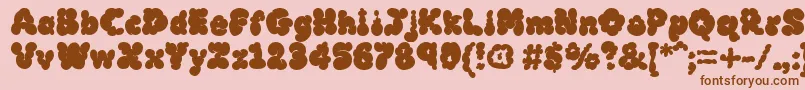 MCKLB    Font – Brown Fonts on Pink Background