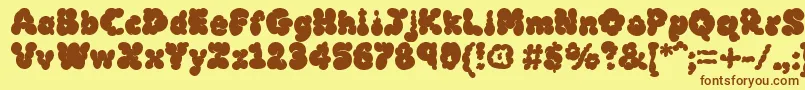 MCKLB    Font – Brown Fonts on Yellow Background