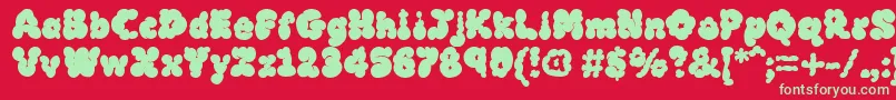 MCKLB    Font – Green Fonts on Red Background