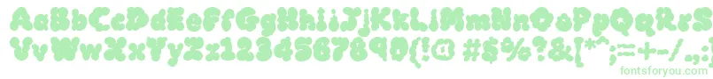 MCKLB    Font – Green Fonts on White Background