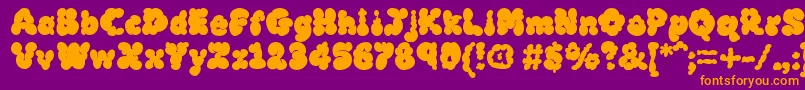 MCKLB    Font – Orange Fonts on Purple Background