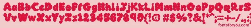 MCKLB    Font – Red Fonts on Pink Background