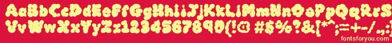MCKLB    Font – Yellow Fonts on Red Background
