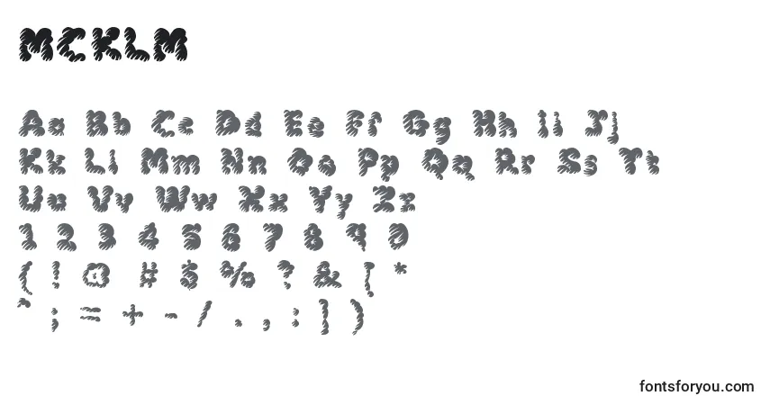 MCKLM    (133911)フォント–アルファベット、数字、特殊文字
