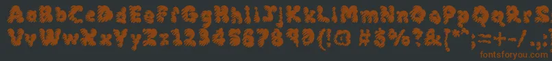 MCKLM   -fontti – ruskeat fontit mustalla taustalla
