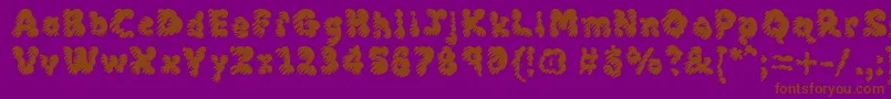 MCKLM    Font – Brown Fonts on Purple Background