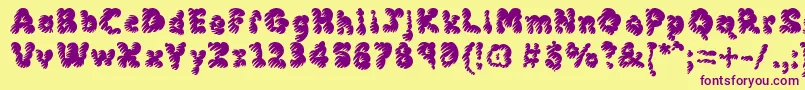 MCKLM    Font – Purple Fonts on Yellow Background