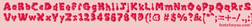 MCKLM    Font – Red Fonts on Pink Background