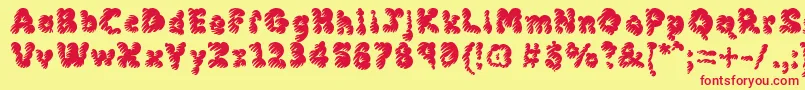 MCKLM    Font – Red Fonts on Yellow Background