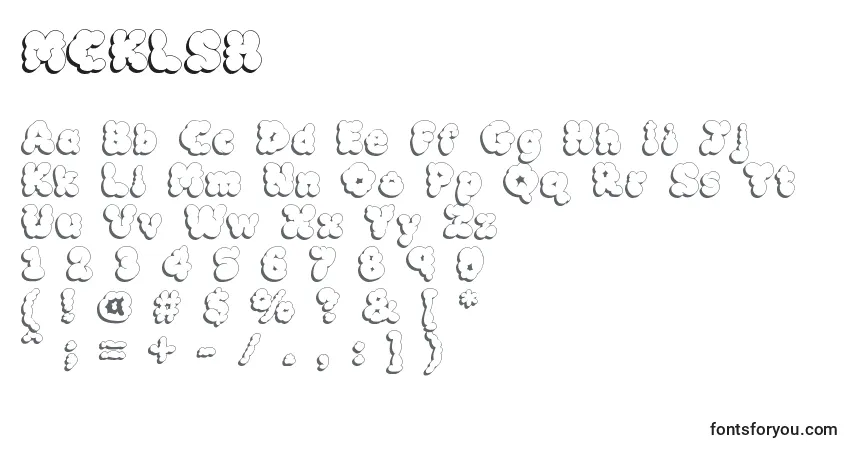 Шрифт MCKLSH   (133912) – алфавит, цифры, специальные символы