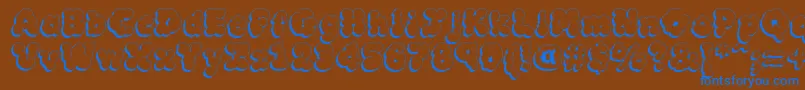 MCKLSH   Font – Blue Fonts on Brown Background