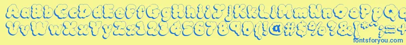 MCKLSH   Font – Blue Fonts on Yellow Background