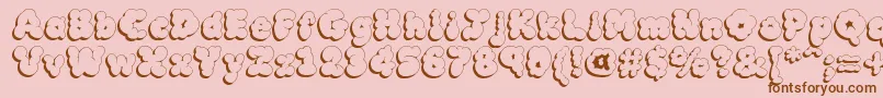 MCKLSH   Font – Brown Fonts on Pink Background