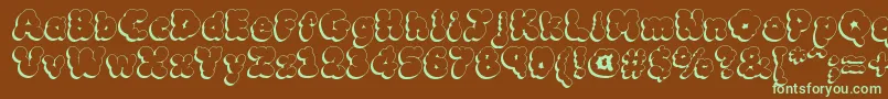 MCKLSH   Font – Green Fonts on Brown Background