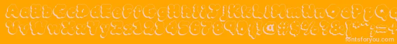 フォントMCKLSH   – オレンジの背景にピンクのフォント