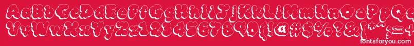 MCKLSH   Font – White Fonts on Red Background