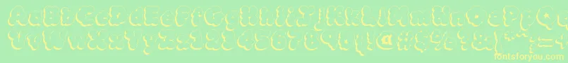 フォントMCKLSH   – 黄色の文字が緑の背景にあります