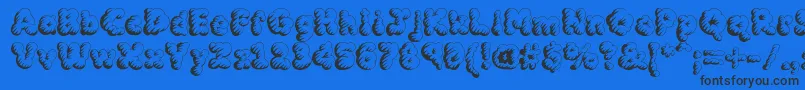 MCKLST   Font – Black Fonts on Blue Background