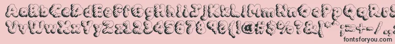 MCKLST   Font – Black Fonts on Pink Background