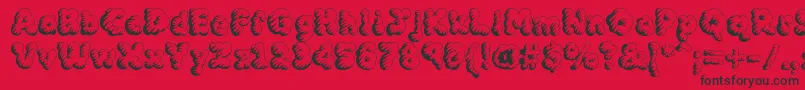 MCKLST   Font – Black Fonts on Red Background