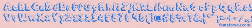 MCKLST   Font – Blue Fonts on Pink Background