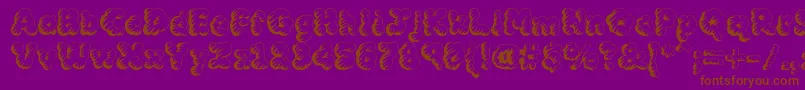 MCKLST   Font – Brown Fonts on Purple Background