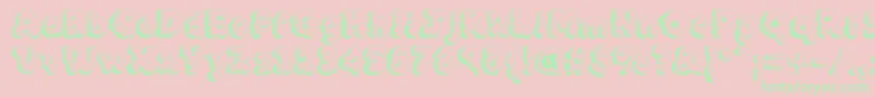 MCKLST   Font – Green Fonts on Pink Background