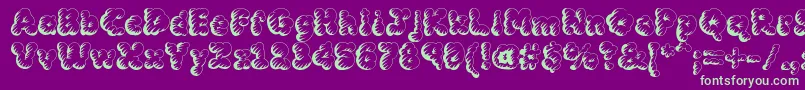 MCKLST   Font – Green Fonts on Purple Background