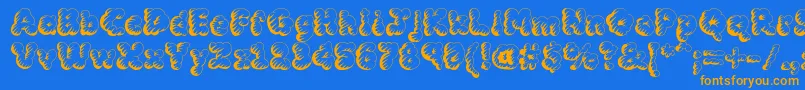 MCKLST   Font – Orange Fonts on Blue Background